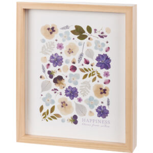 Inset Box Sign - Pressed Florals