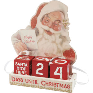 Block Countdown - Santa Happy Holidays
