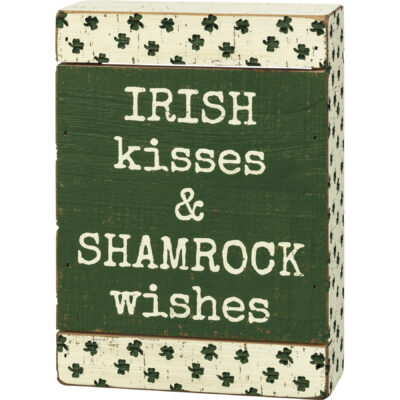 Slat Box Sign - Irish Kisses
