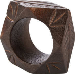 Rustic Carved Napkin Ring