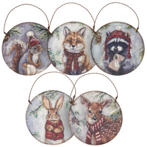 Winter Animals Ornament Set