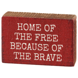 The Brave Block Sign