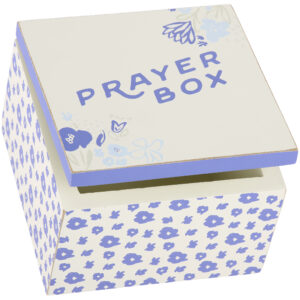 Blue Floral Prayer Box Hinged Box
