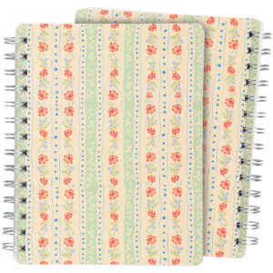 Floral Stripe Spiral Notebook