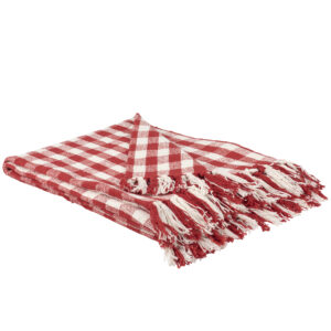 Red Gingham Throw