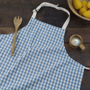 Blue Gingham Apron Kitchen
